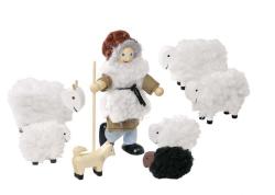 Goki Fa baba hajlítható végtagokkal, juhász bárányokkal
