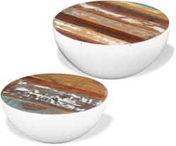 vidaXL Măsuță de cafea, 2 buc. , lemn masiv reciclat (243351) Masa de cafea