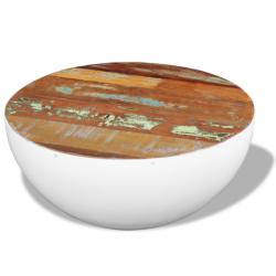 vidaXL Măsuță de cafea în formă de bol 60x60x30 cm lemn masiv reciclat (243353) Masa de cafea