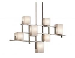 Kichler Suspensie dining City Lights, nichel/alb, L: 88cm, H: 64-142cm, 7xG9, KL-CITY-LIGHTS7B (KL-CITY-LIGHTS7B)