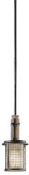 Kichler Pendul rustic Ahrendale, fier/lemn/sticla, D-15cm, H=33-130cm, 1x100W, KL-AHRENDALE-MP (KL-AHRENDALE-MP)