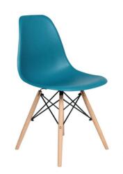 UNIC Scaun bucatarie si living Moon, ergonomic, polipropilena, structura lemn, 100 kg, turcoaz (00002259)