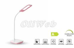 Asztali LED lámpa 7W 6 STEP szabályozható természetesfehér, pink V-TAC