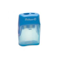 Pelikan Ascutitoare V-blade Plastic Dubla, Cu Container, Diverse Culori, 1 Bucata/ Blister (700245) - viamond