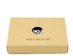 Willsoor pentru bărbați tethered fluture Willsoor 6137 cu alb, negru şi violet zaruri