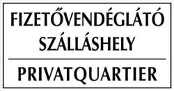  Fizetővendéglátó szálláshely ( privatquartier ) tábla matrica