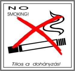  Tilos a dohányzás kis matrica