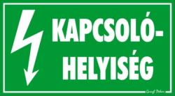  Kapcsolóhelyiség villámjellel tábla matrica