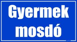  Gyermek mosdó helyiségtábla matrica