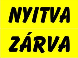  Nyitva / Zárva tábla 2 oldalas forgatható