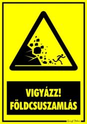  Földcsuszamlás veszély figyelmeztető tábla matrica