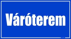  Váróterem helyiségtábla matrica