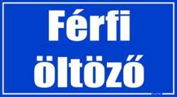  Férfi öltöző helyiségtábla matrica