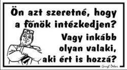  Ön azt szeretné hogy a főnök intézkedjen? humoros vicces tábla matrica