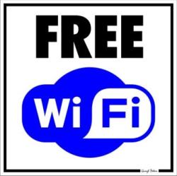  Free Wifi matrica tábla