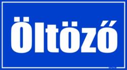  Öltöző helyiségtábla matrica