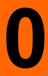  ADR narancssárga tábla 0-ás szám