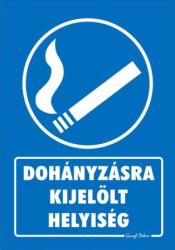  Dohányzásra kijelölt helyiség tábla matrica
