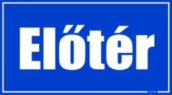  Előtér helyiségtábla matrica