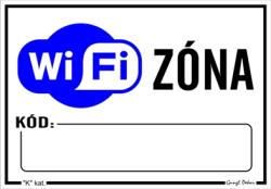  Wifi zóna beírható kóddal tábla matrica