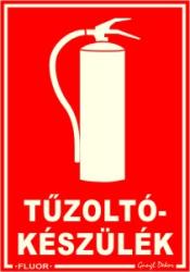  Tűzoltókészülék fluoros utánvilágító tábla matrica