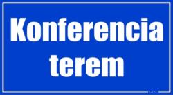  Konferencia terem helyiségtábla matrica