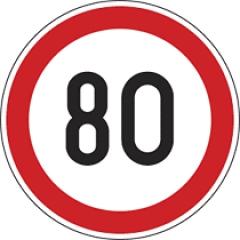  80 km/h kör alakú matrica