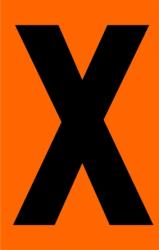  ADR narancssárga tábla X
