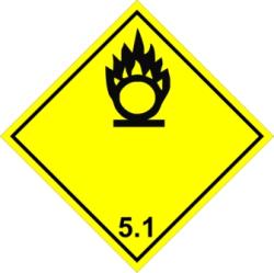  ADR 5.1 bárca Gyújtó hatású (oxidáló) anyagok