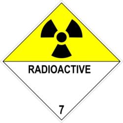 ADR 7D bárca Radioaktív anyagok