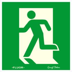  Menekülés balra csak pikto fluor utánvilágító tábla matrica