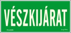 Vészkijárat fluoros utánvilágító tábla matrica
