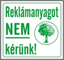  Reklámanyagot nem kérünk kis matrica