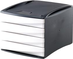 Fellowes Suport documente cu 4 sertare alb/negru, FELLOWES G2Desk