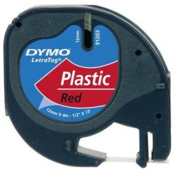 DYMO Banda etichetare 12mm x 4m din plastic rosie, DYMO LetraTag