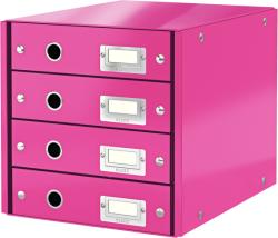 LEITZ Suport documente cu 4 sertare roz, LEITZ Click & Store