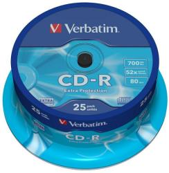 Verbatim CD-R 700Mb 52x 25 buc/cut, VERBATIM Extra Protection