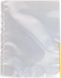 Esselte Folie protectie A4 105mic cristal margine galbena, ESSELTE