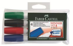 Faber-Castell Marker whiteboard 4 culori/set, FABER-CASTELL Winner 152