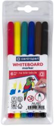 Centropen Marker whiteboard varf subtire 2mm 6 culori/set, CENTROPEN 2507