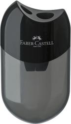 Faber-Castell Ascutitoare plastic dubla cu container neagra, FABER-CASTELL