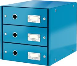 LEITZ Suport documente cu 3 sertare albastru, LEITZ Click & Store