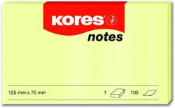 KORES Notes adeziv 75x125mm galben pal 100 file, KORES