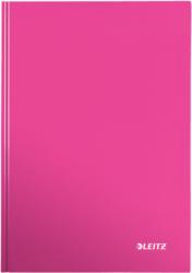 Leitz Caiet A5 80 file matematica coperti rigide roz metalizat, LEITZ WoW
