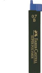 Faber-Castell Mina creion 0.7mm B Super-Polymer 12 buc/set, FABER-CASTELL