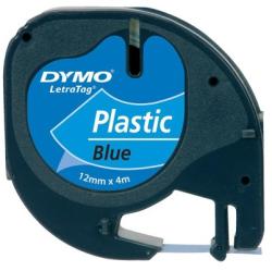 DYMO Banda etichetare 12mm x 4m din plastic albastra, DYMO LetraTag