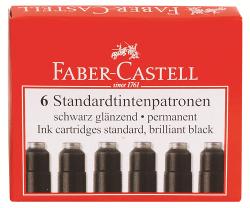 Faber-Castell Rezerva de cerneala (cartus) mica neagra 6 buc/set, FABER-CASTELL