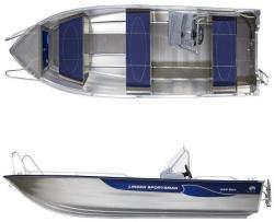 Linder Barca aluminiu LINDER SPORTSMAN 445 Max, 4 persoane, 4.5m, 30CP, cizma lunga (AN.L445000M)