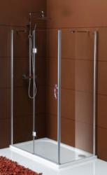 SAPHO Gelco Legro zuhanykabin átlátszó üveggel egy nyíló ajtóval + egy fix fallal balos kivitel 90x120 cm (GL1190+GL5612)