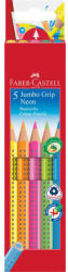 Faber-Castell Creioane colorate Jumbo 5 culori/set FABER-CASTELL Grip Neon